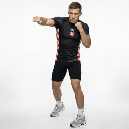 Rashguard Team Croatia - Schwarz