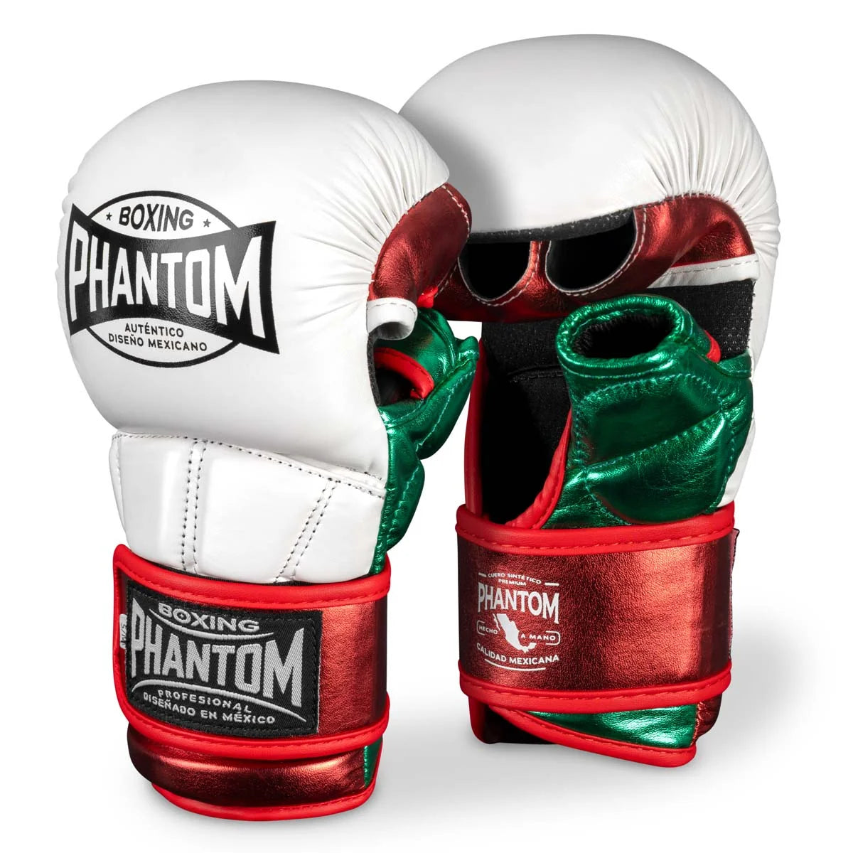 MMA Sparring Handschuhe Mexico - Rot  Weiß/Grün/Rot