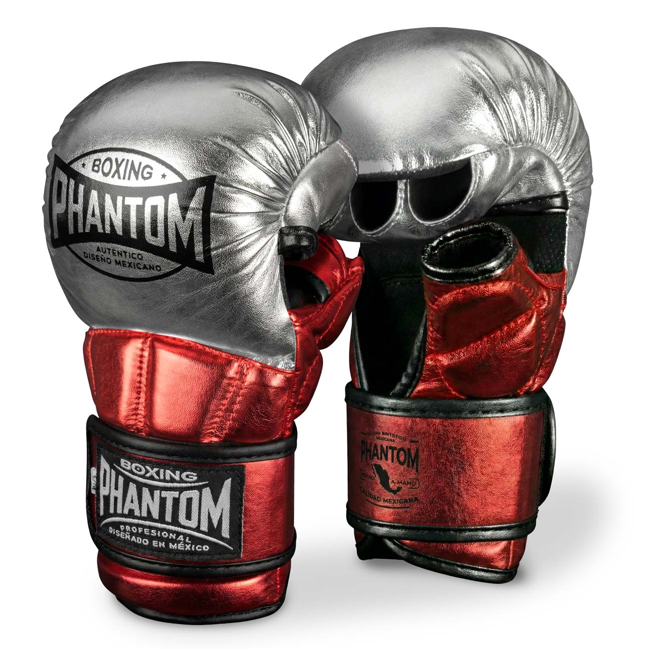 MMA Sparring Handschuhe MEXICO - Silber/Rot