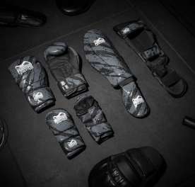 MMA Sparring Handschuhe Camo Tiger - Grau