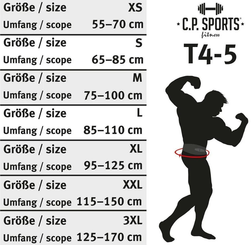 Gewichthebergürtel Amara Leder - Schwarz - C.P.Sports - T4-8