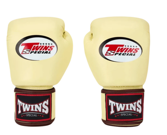 Twins Boxhandschuhe aus Leder BGVL 3 Vanila