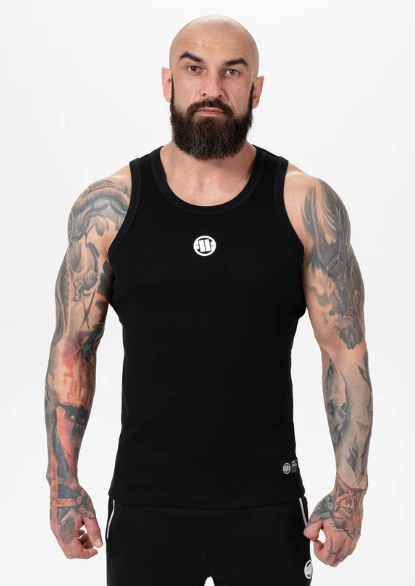 Tanktop Rib Small Logo - Schwarz