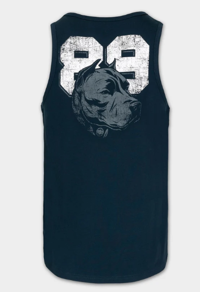 Herren Tank Top Slim Fit Dog 89 - dark navy