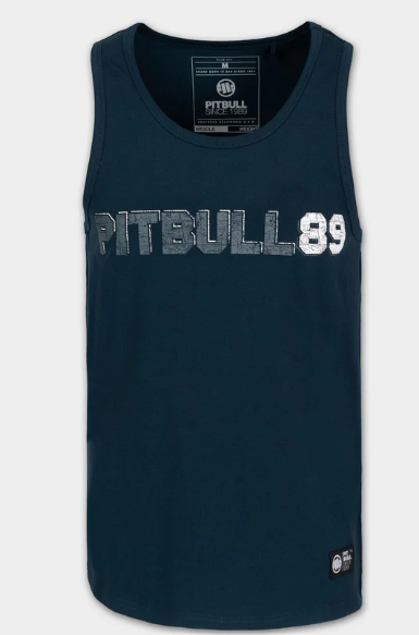 Herren Tank Top Slim Fit Dog 89 - dark navy