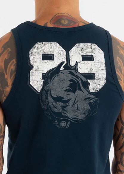 Herren Tank Top Slim Fit Dog 89 - dark navy