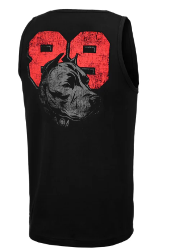 Herren Tank Top Slim Fit Dog 89 - Schwarz