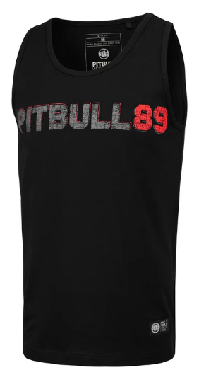 Herren Tank Top Slim Fit Dog 89 - Schwarz