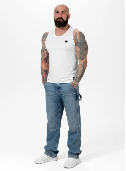 Tanktop Slim Fit Small Logo - Weiß