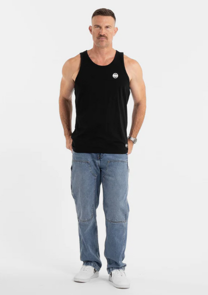 Tanktop Slim Fit Small Logo - Schwarz