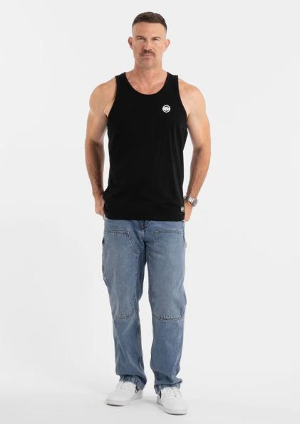 Tanktop Slim Fit Small Logo - Schwarz