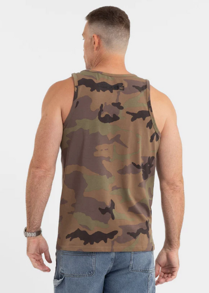 Tanktop Slim Fit Hilltop - Woodland Camouflage