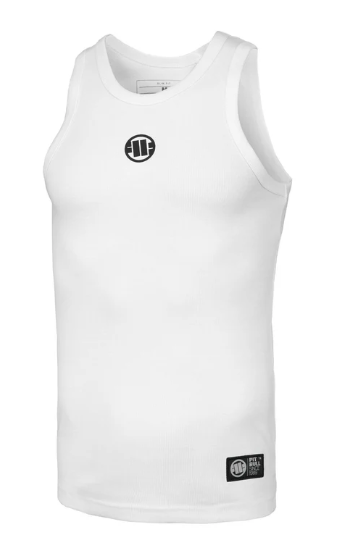 Tanktop Rib Small Logo - Weiß