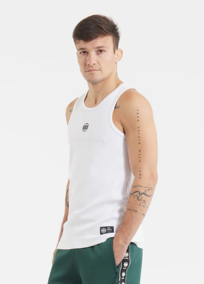 Tanktop Rib Small Logo - Weiß