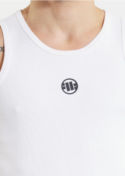 Tanktop Rib Small Logo - Weiß