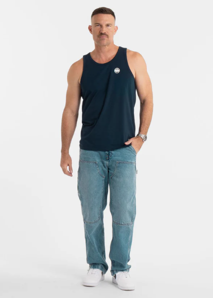 Herren Tank Top Slim Fit Kleines Logo