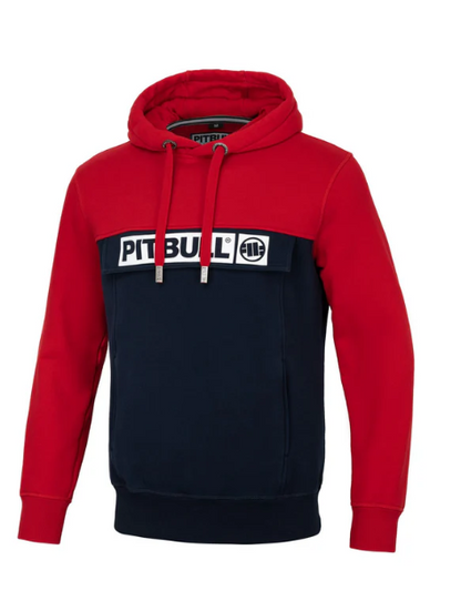 Herren Kapuzenpullover Two-Color Hilltop red blue