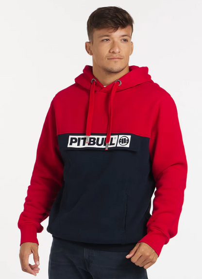 Herren Kapuzenpullover Two-Color Hilltop red blue