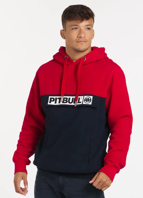 Herren Kapuzenpullover Two-Color Hilltop red blue