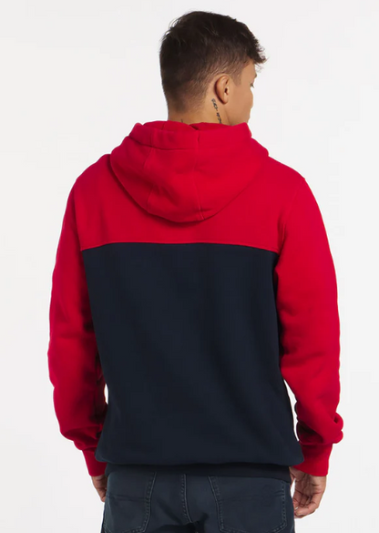 Herren Kapuzenpullover Two-Color Hilltop red blue