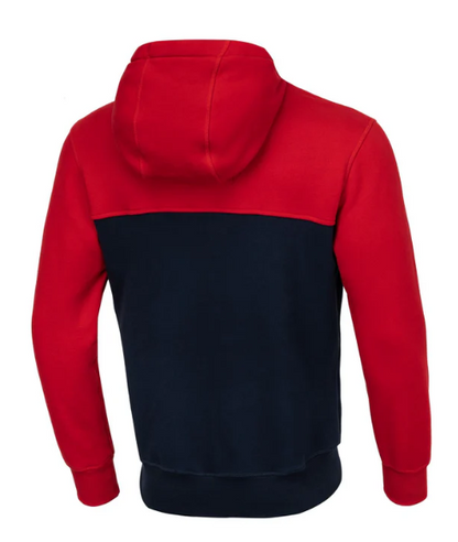 Herren Kapuzenpullover Two-Color Hilltop red blue