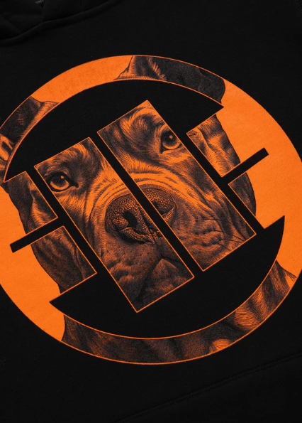 Hoodie Orange Dog 24 - Schwarz