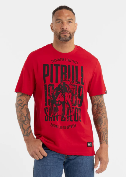 T-Shirt San Diego Dog - Rot