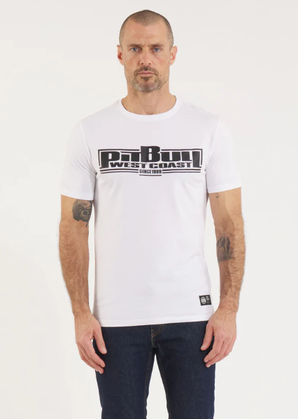 Herren T-Shirt Slim Fit Classic Boxing - White