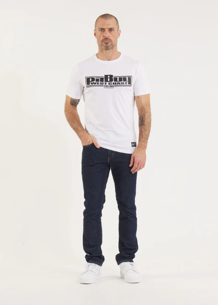 Herren T-Shirt Slim Fit Classic Boxing - White