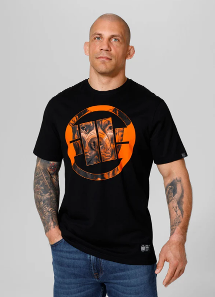 Herren T-Shirt Orange Dog 24 - Schwarz