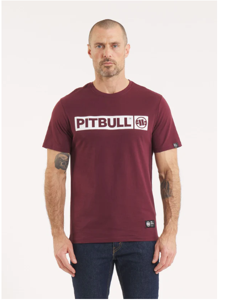 Herren T-Shirt HILLTOP - Dunkles Burgunderrot