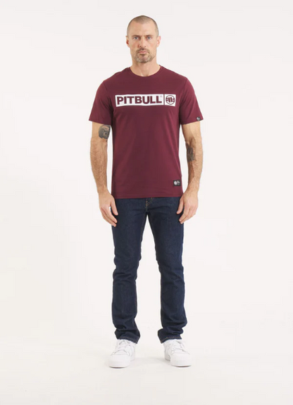 Herren T-Shirt HILLTOP - Dunkles Burgunderrot