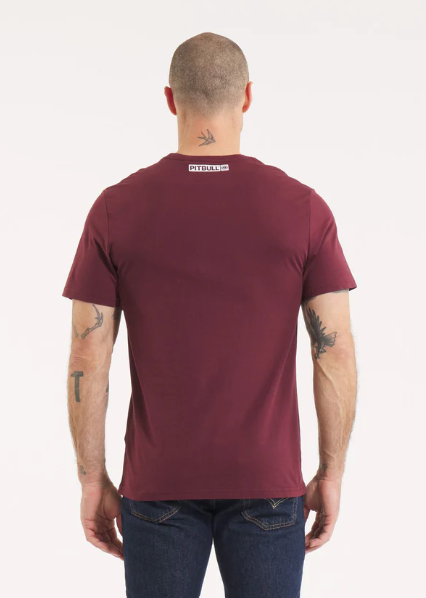 Herren T-Shirt HILLTOP - Dunkles Burgunderrot