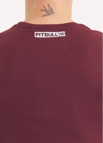 Herren T-Shirt HILLTOP - Dunkles Burgunderrot