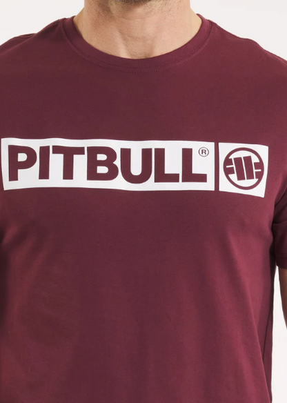 Herren T-Shirt HILLTOP - Dunkles Burgunderrot