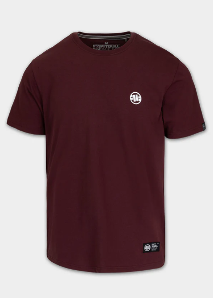 Herren T-Shirt SMALL LOGO - Dunkelburgunderrot