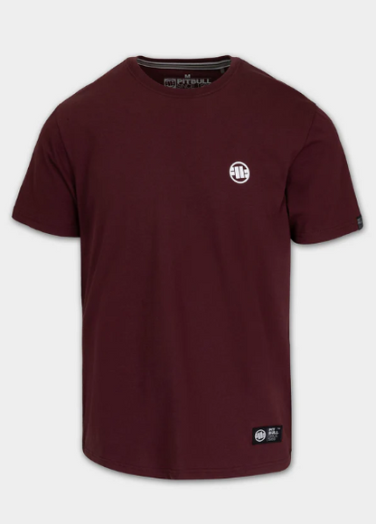 Herren T-Shirt SMALL LOGO - Dunkelburgunderrot