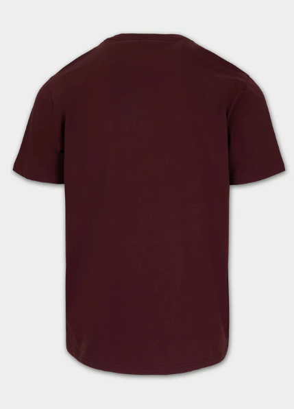 Herren T-Shirt SMALL LOGO - Dunkelburgunderrot
