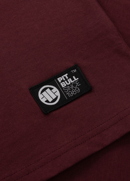 Herren T-Shirt SMALL LOGO - Dunkelburgunderrot