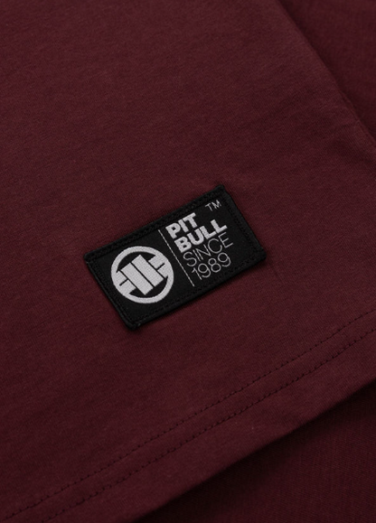 Herren T-Shirt SMALL LOGO - Dunkelburgunderrot