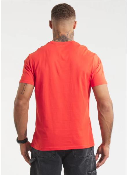 Herren T-Shirt SMALL LOGO - Flammenrot