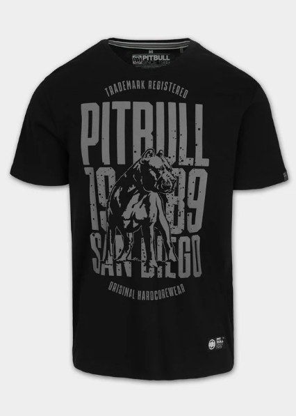 Herren T-Shirt SAN DIEGO DOG - Schwarz/Grau