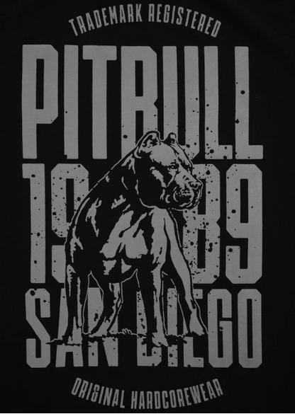 Herren T-Shirt SAN DIEGO DOG - Schwarz/Grau