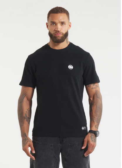 Herren T-Shirt Garment Washed SMALL LOGO - Schwarz