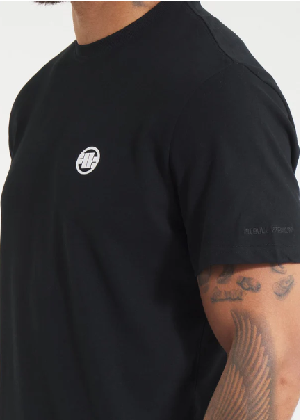 Herren T-Shirt Garment Washed SMALL LOGO - Schwarz