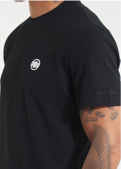 Herren T-Shirt Garment Washed SMALL LOGO - Schwarz