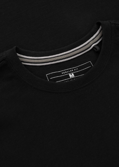 Herren T-Shirt Garment Washed SMALL LOGO - Schwarz