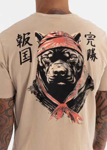 Herren T-Shirt Denim Washed BRAVERY - Sand