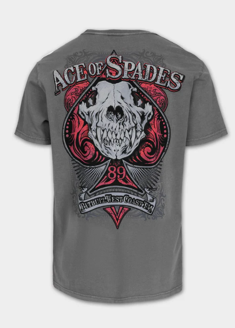 Herren T-Shirt Denim Washed ACE OF SPADES II - Grau