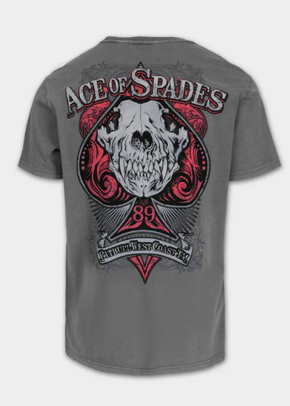 Herren T-Shirt Denim Washed ACE OF SPADES II - Grau